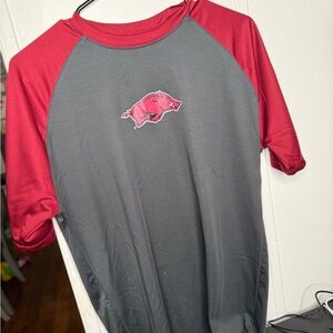 Red and Gray Men’s Arkansas T-Shirt